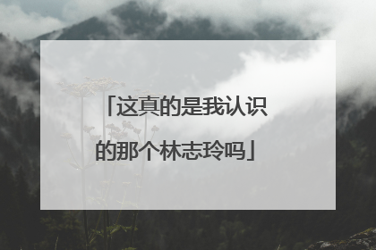 这真的是我认识的那个林志玲吗