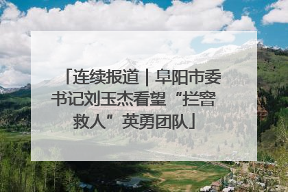 连续报道｜阜阳市委书记刘玉杰看望“拦窨救人”英勇团队