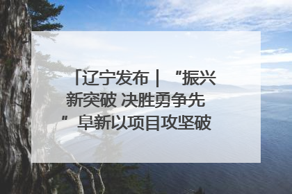 辽宁发布｜“振兴新突破 决胜勇争先”阜新以项目攻坚破解发展瓶颈 经济发展实现良好开局