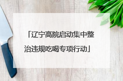 辽宁高院启动集中整治违规吃喝专项行动