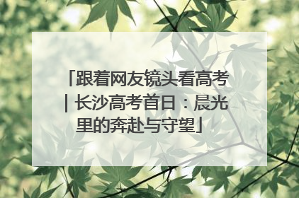 跟着网友镜头看高考｜长沙高考首日：晨光里的奔赴与守望