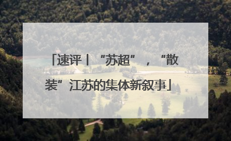 速评丨“苏超”，“散装”江苏的集体新叙事