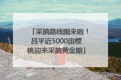 采摘路线图来啦！昌平近5000亩樱桃迎来采摘黄金期