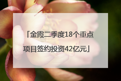 金霞二季度18个重点项目签约投资42亿元