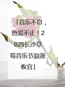 音乐不息，热爱不止！2025长沙草莓音乐节浪漫收官