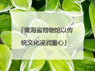 青海省博物馆以传统文化浸润童心