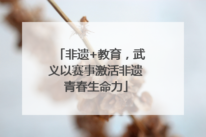 非遗+教育，武义以赛事激活非遗青春生命力