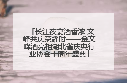 长江夜宴酒香浓 文峰共庆荣耀时——金文峰酒亮相湖北省庆典行业协会十周年盛典
