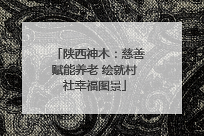 陕西神木：慈善赋能养老 绘就村社幸福图景
