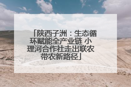 陕西子洲：生态循环赋能全产业链 小理河合作社走出联农带农新路径