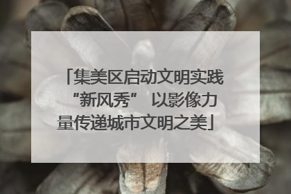 集美区启动文明实践“新风秀” 以影像力量传递城市文明之美
