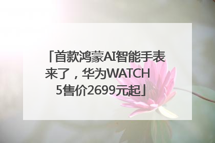 首款鸿蒙AI智能手表来了，华为WATCH 5售价2699元起