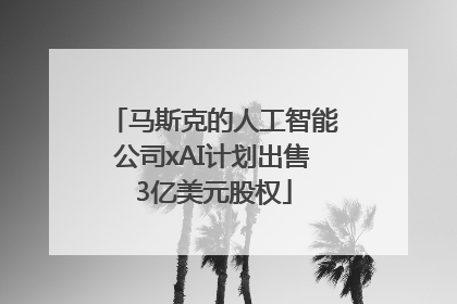 马斯克的人工智能公司xAI计划出售3亿美元股权