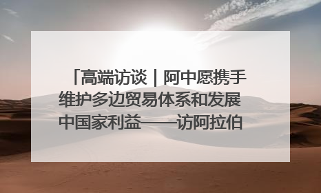 高端访谈｜阿中愿携手维护多边贸易体系和发展中国家利益——访阿拉伯议会议长亚马希