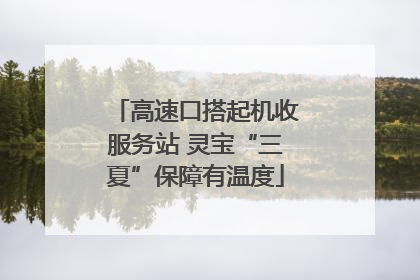 高速口搭起机收服务站 灵宝“三夏”保障有温度