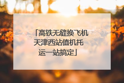 高铁无缝换飞机 天津西站值机托运一站搞定