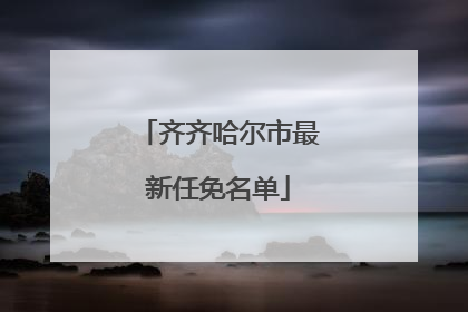 齐齐哈尔市最新任免名单