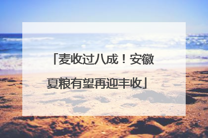 麦收过八成！安徽夏粮有望再迎丰收