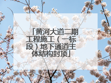 黄河大道二期工程施工（一标段）地下通道主体结构封顶