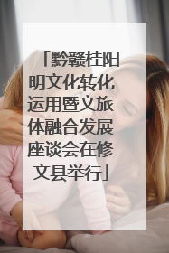 黔赣桂阳明文化转化运用暨文旅体融合发展座谈会在修文县举行