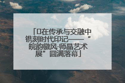 ﻿在传承与交融中镌刻时代印记——“皖韵徽风·师晶艺术展”圆满落幕