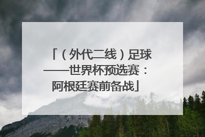 （外代二线）足球——世界杯预选赛：阿根廷赛前备战