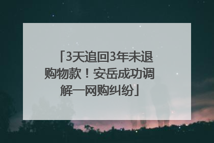 3天追回3年未退购物款！安岳成功调解一网购纠纷