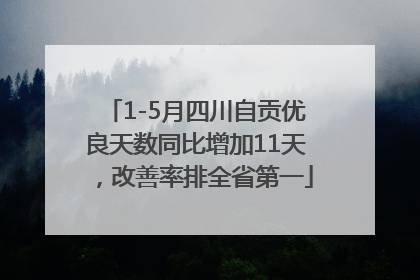 1-5月四川自贡优良天数同比增加11天，改善率排全省第一