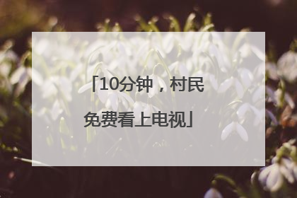 10分钟，村民免费看上电视
