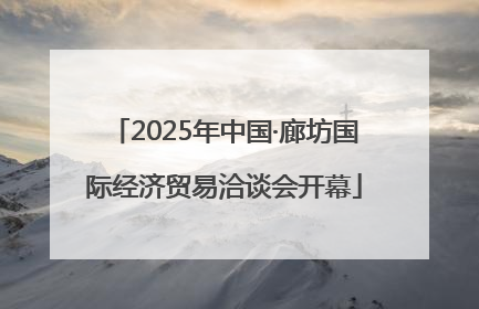 2025年中国·廊坊国际经济贸易洽谈会开幕