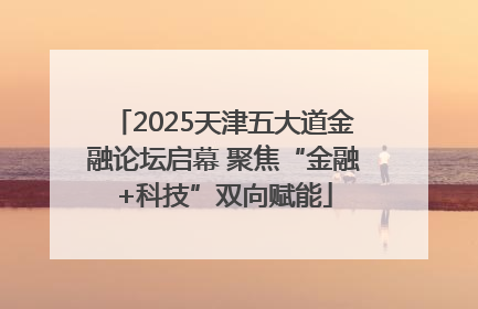 2025天津五大道金融论坛启幕 聚焦“金融+科技”双向赋能
