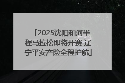 2025沈阳和河半程马拉松即将开赛 辽宁平安产险全程护航