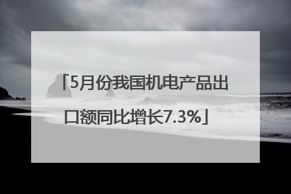5月份我国机电产品出口额同比增长7.3%