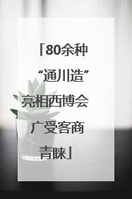 80余种“通川造”亮相西博会 广受客商青睐