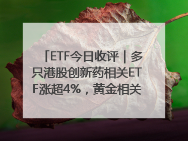 ETF今日收评｜多只港股创新药相关ETF涨超4%，黄金相关ETF跌逾1%